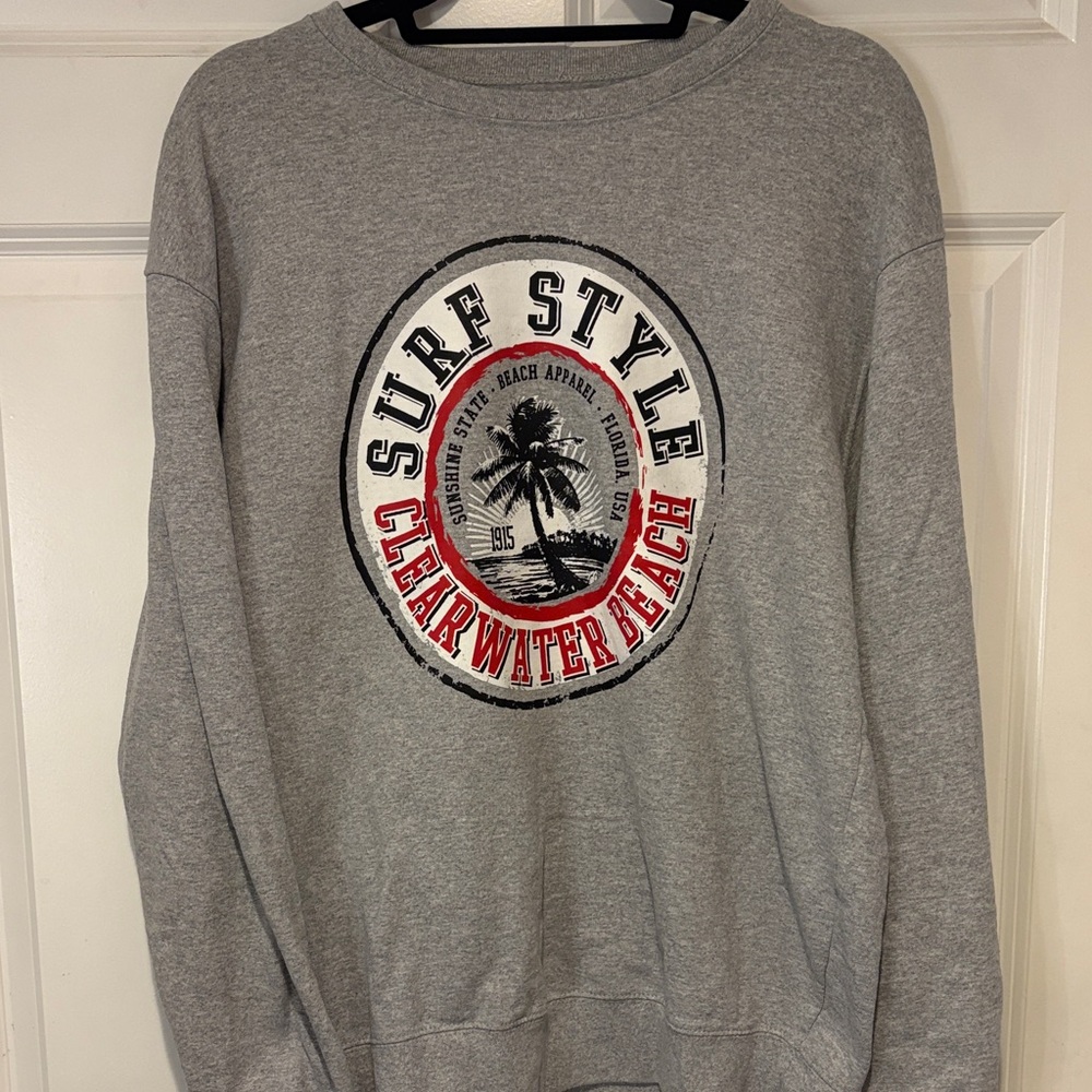 Surf Style Heather Gray Crewneck